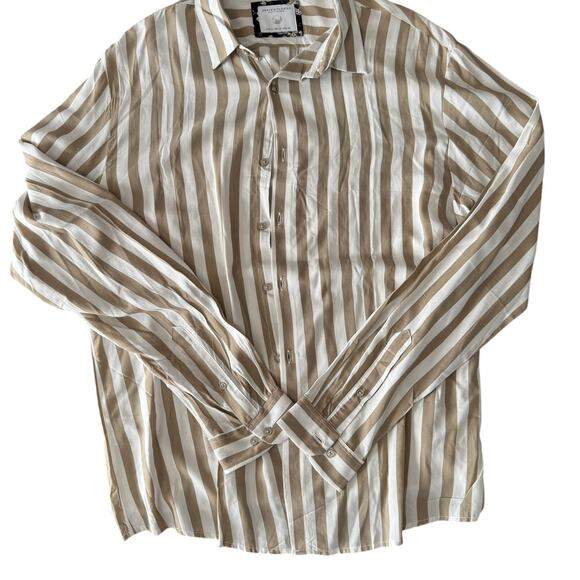 Denim‎ and Flower Men's XL Striped Button Down with Floral detail - Picture 1 of 4
